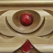 LAP9-Stained Ivory Lacquered with Gold and Red